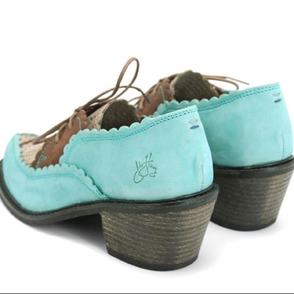 JOHN FLUEVOG Sz 7  Elise Adrianna Family Lace Up Nubuck Oxford Style Shoes - Picture 3 of 16